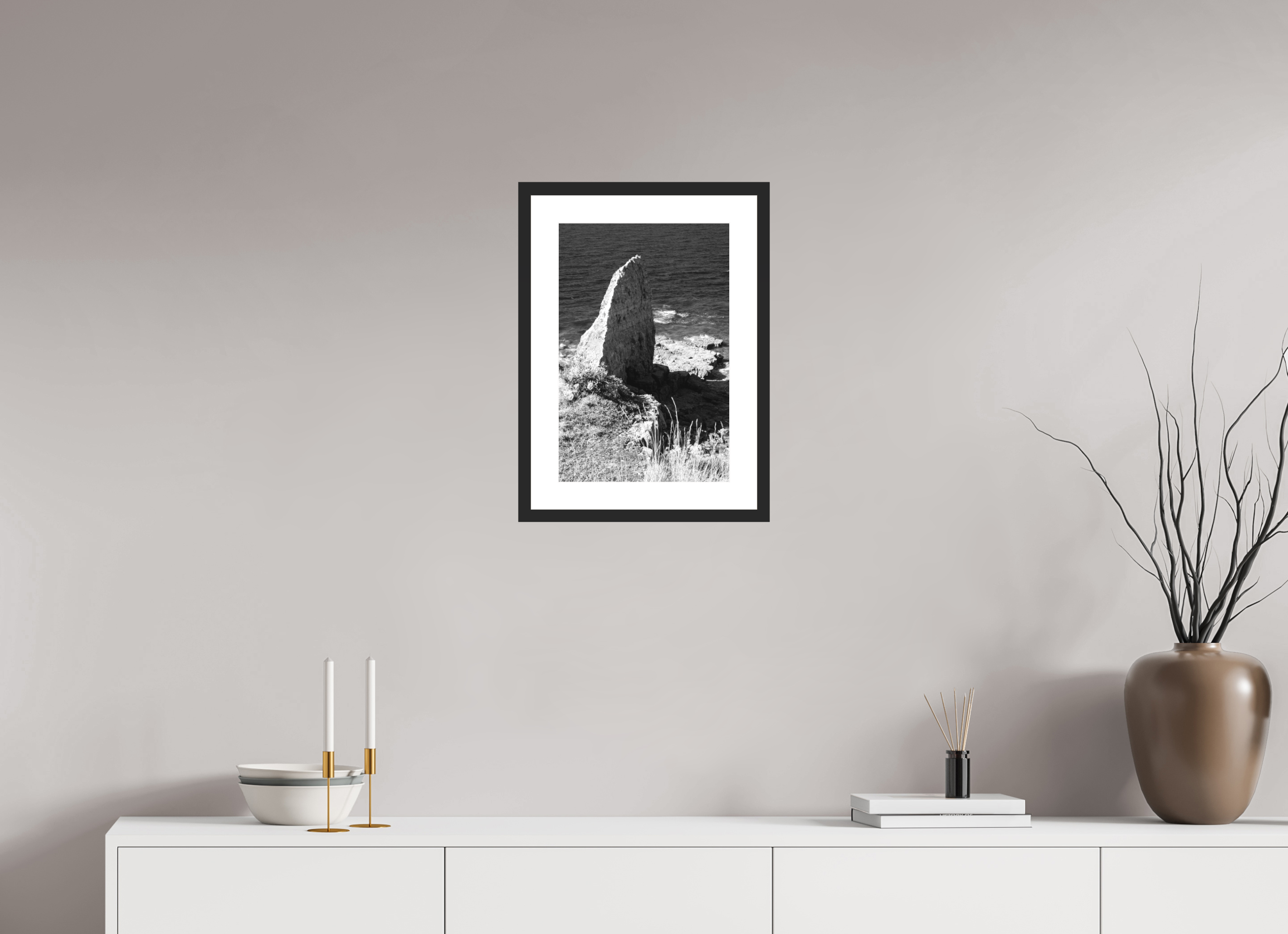 30 x 45 cm, Framed black and white Ilford paper What They Came Up