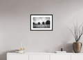 46,5 x 30 cm, Framed Black and White Photo Paper Baryté Still on Parade