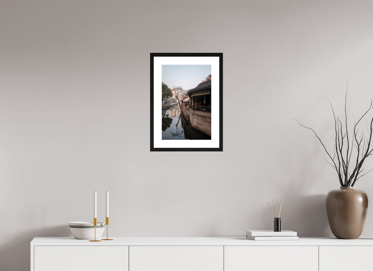 30 x 45 cm, framed Reflections on the Canal