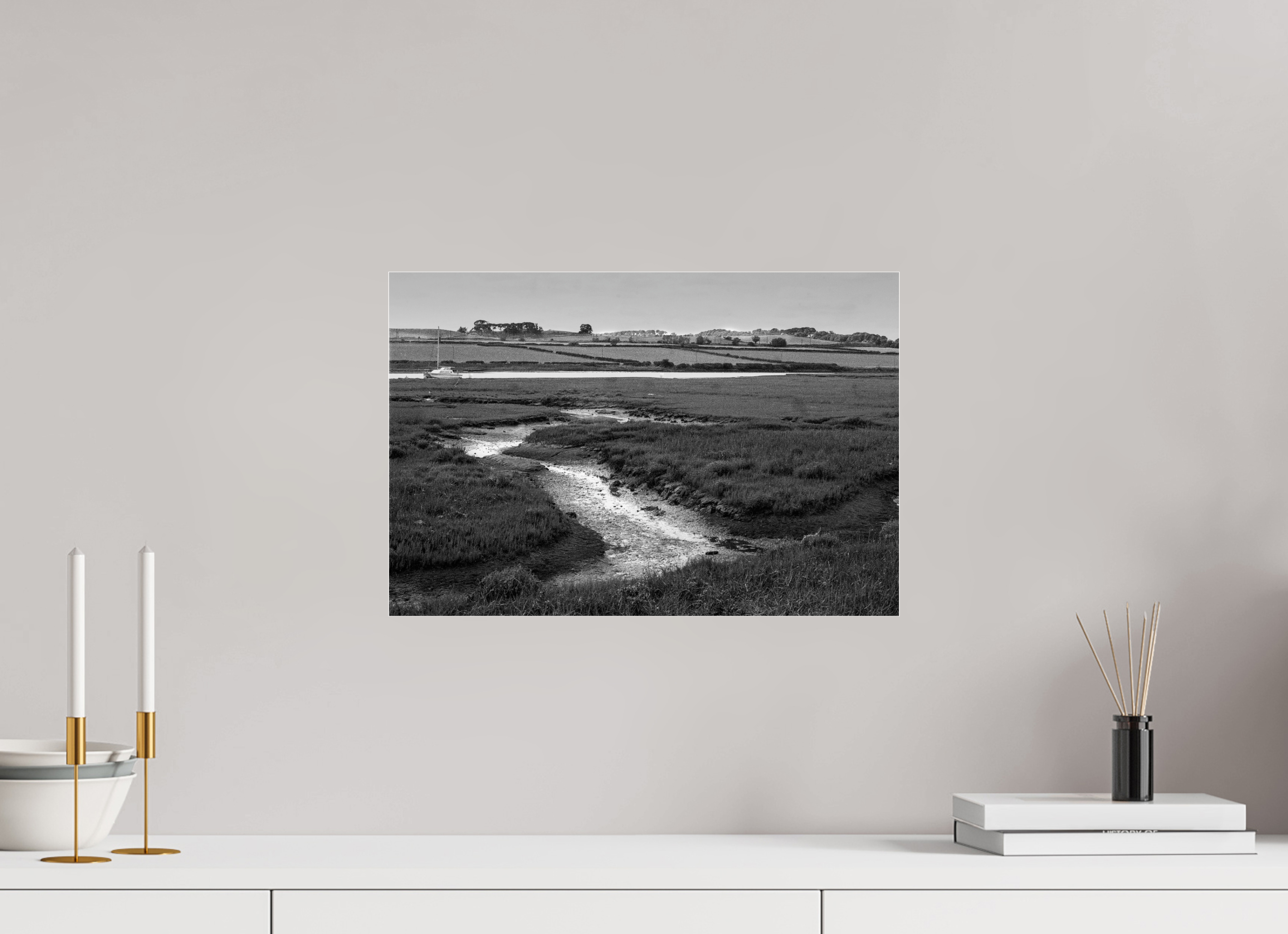 The Estuary Creek, Alnmouth, 44,5 x 30 cm, under acrylic glass