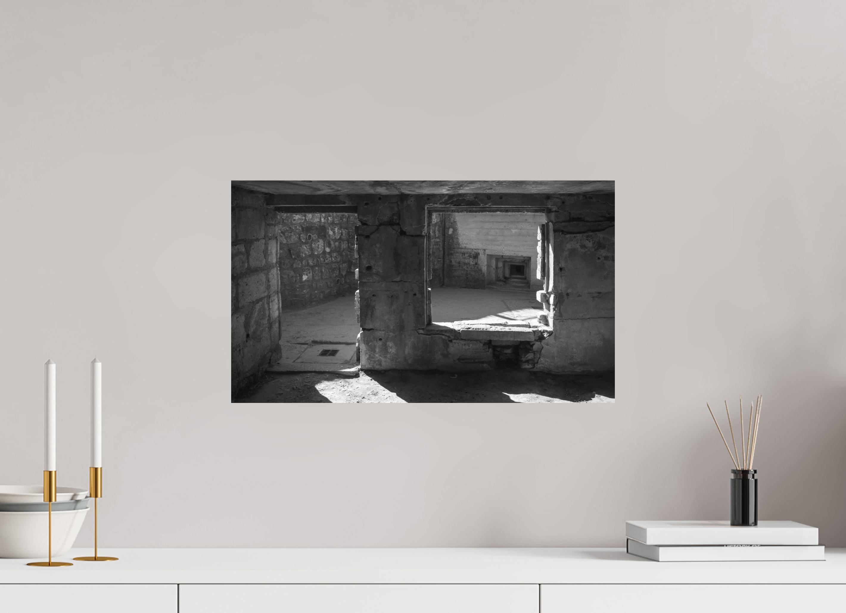 51,7 x 30 cm, Tirage photo sur papier Ilford noir et blanc matte Doorways