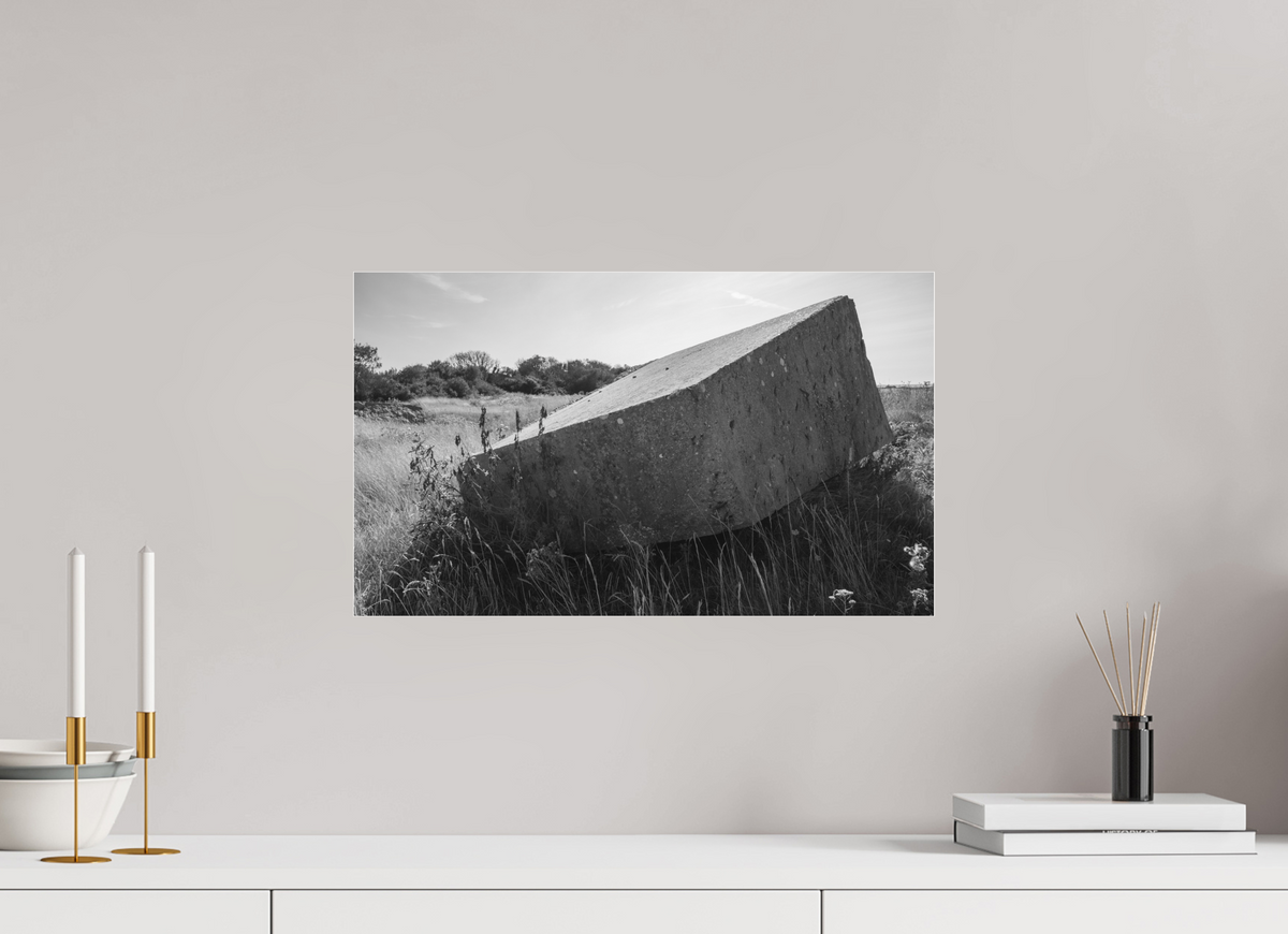 50,6 x 30 cm, Tirage Ilford noir et blanc sous Plexi Tipped Over
