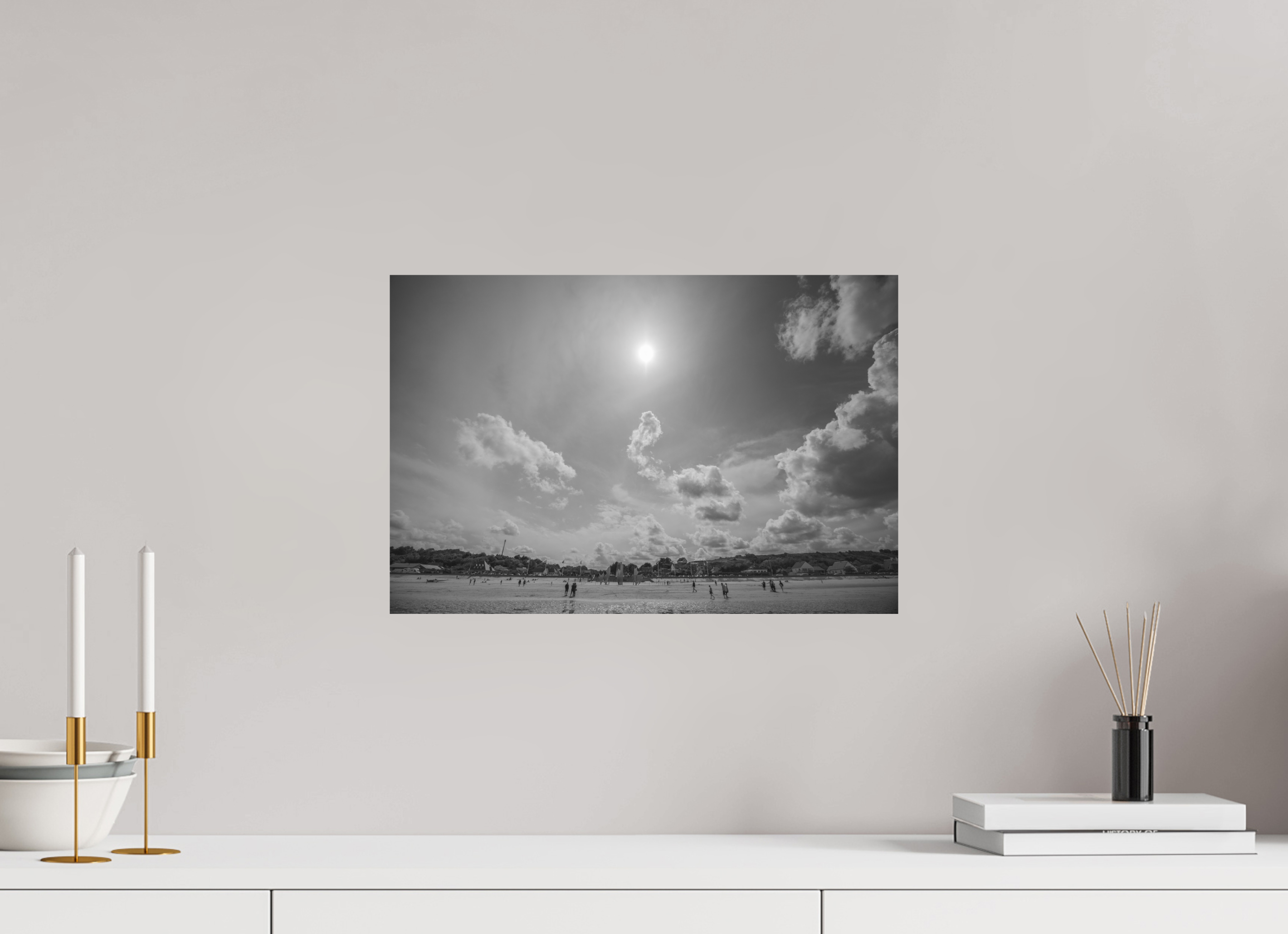 45 x 30 cm, Tirage photo sur papier Ilford noir et blanc matte Four Miles of It