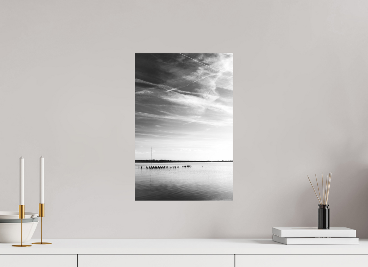 30 x 45 cm, Tirage Ilford noir et blanc sous Plexi Skyline of Absence