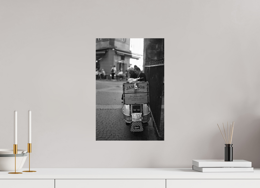 Vespa & Whiskey, 30 x 45 cm, the bare print