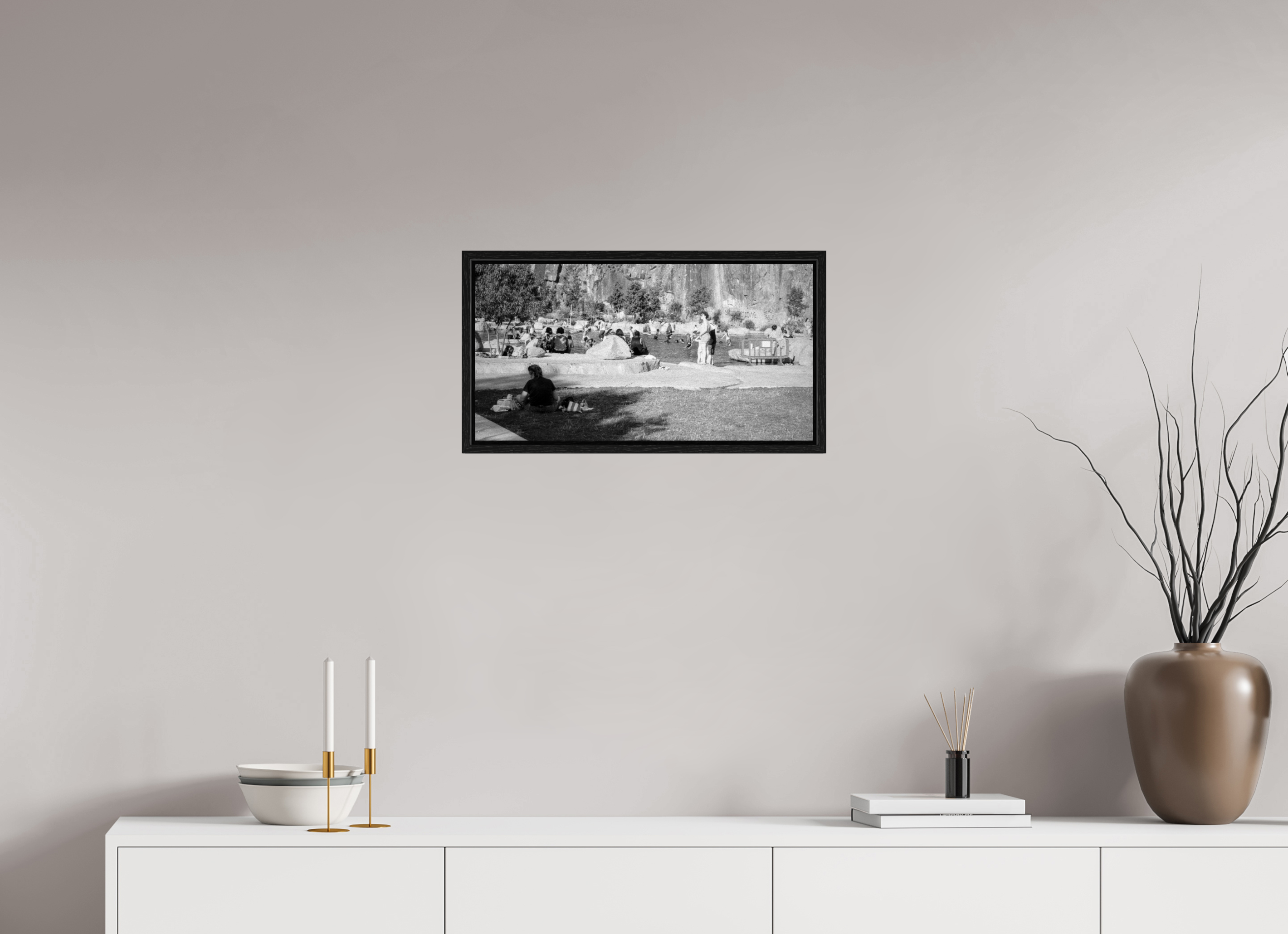 Sunday at the Quarry, 57,4 x 30 cm, in a floater frame