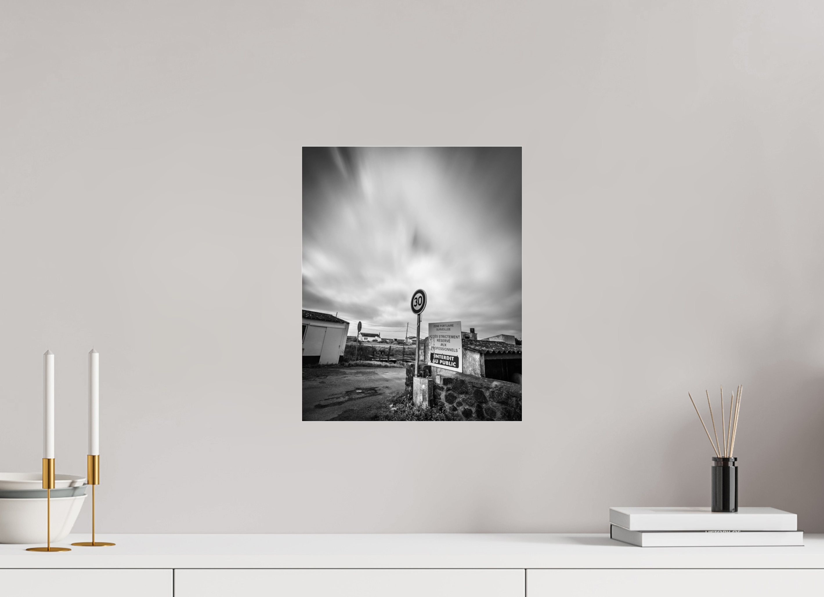 30 x 37,5 cm, Photo Print Under Acrylic Glass Coastal Sky, Vendée