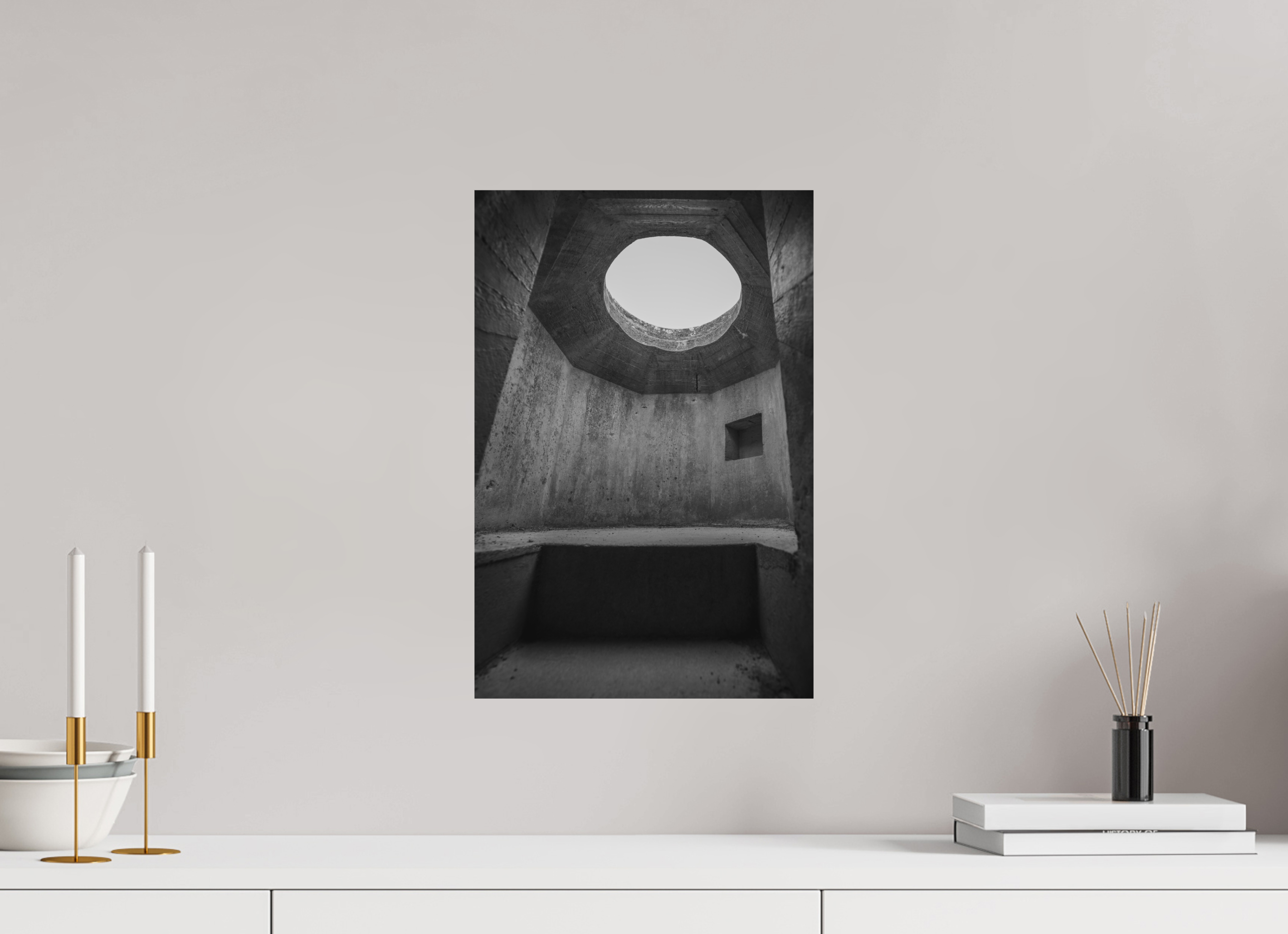 30 x 45 cm, Tirage photo sur papier Ilford noir et blanc matte The Observation Post