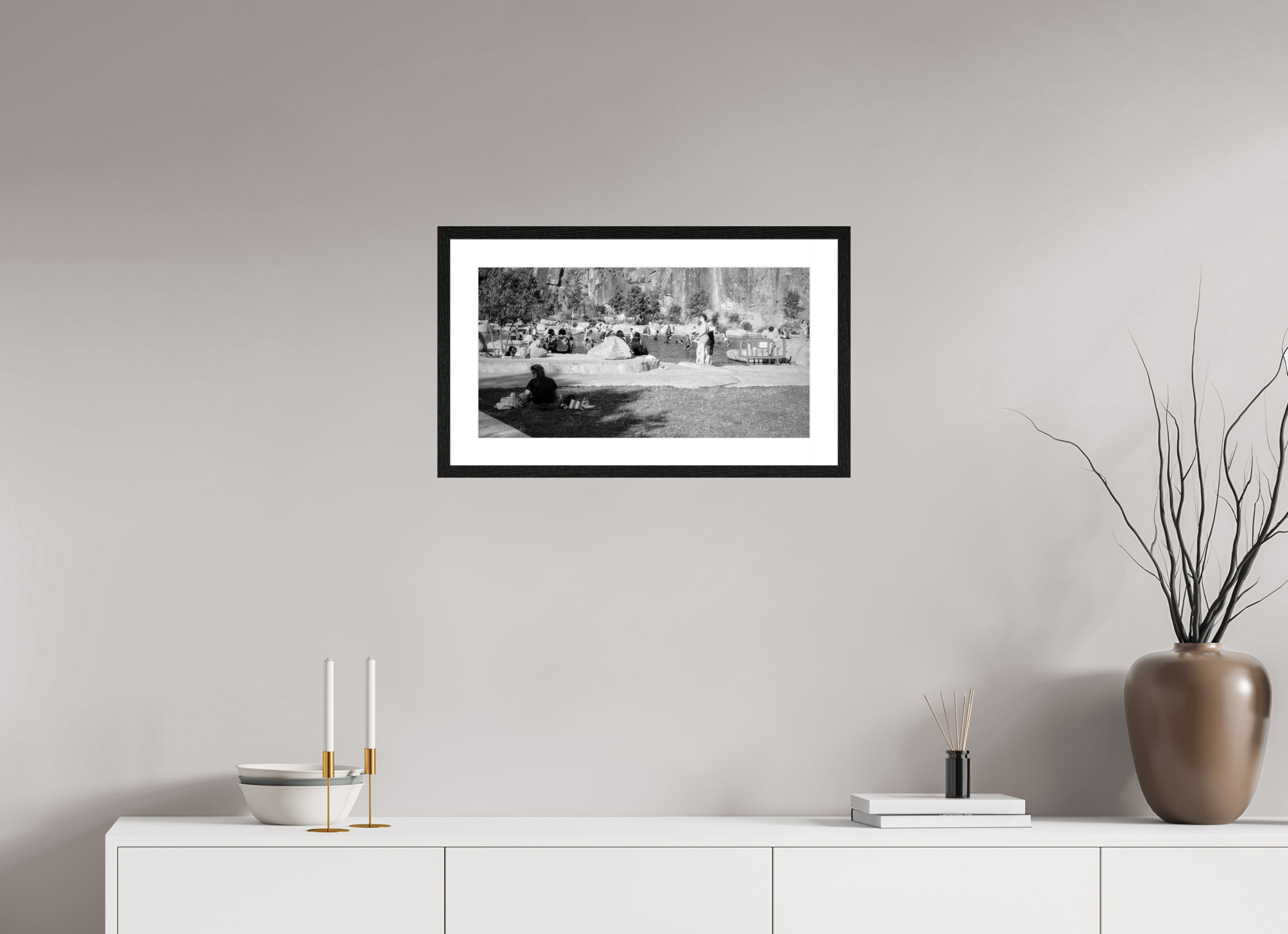 Sunday at the Quarry, 57,4 x 30 cm, in a mounted frame