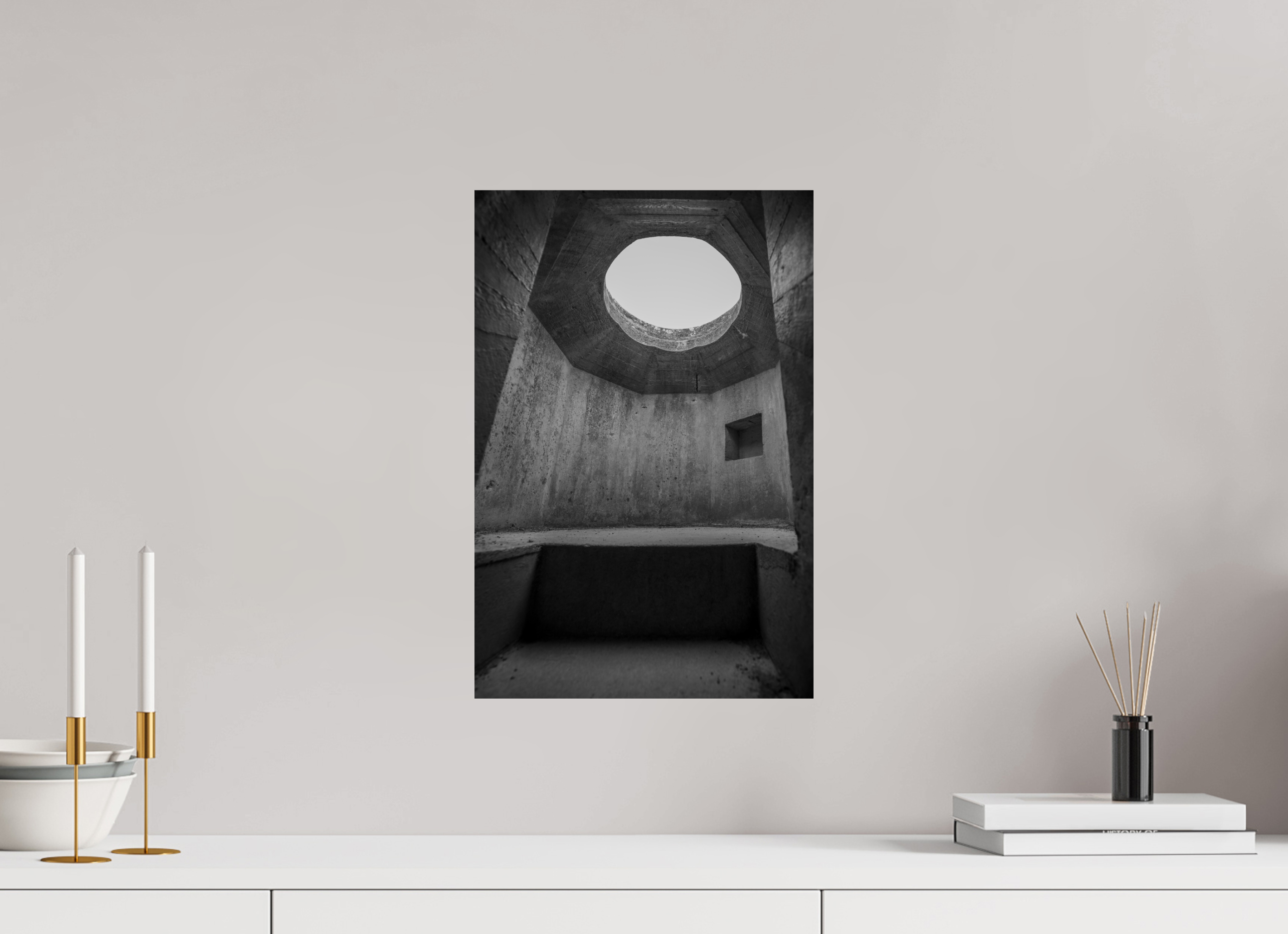 30 x 45 cm, Tirage photo sur papier baryté noir et blanc The Observation Post