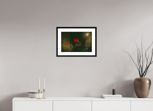 Basilique Saint-Donatien at Night, 45 x 30 cm, in a mounted frame