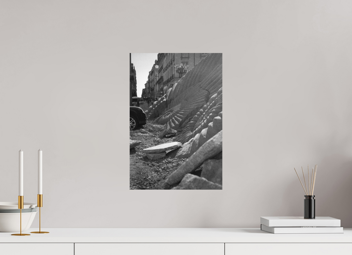 30 x 44,3 cm, Tirage photo sur papier Ilford noir et blanc matte The Fossil Pavement